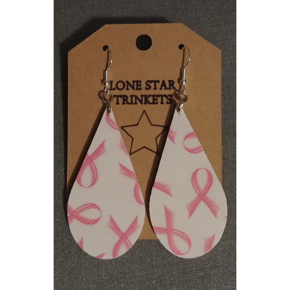 Breast Cancer Awareness Earrings - Picture 3 of 4